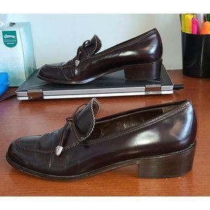 Brighton Slip On Loafers brown women's shoe career business 9.5M - runs narrow